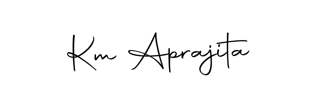 You can use this online signature creator to create a handwritten signature for the name Km Aprajita. This is the best online autograph maker. Km Aprajita signature style 10 images and pictures png