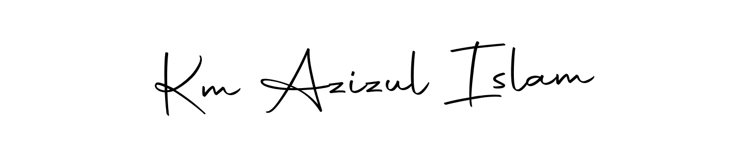 How to make Km Azizul Islam signature? Autography-DOLnW is a professional autograph style. Create handwritten signature for Km Azizul Islam name. Km Azizul Islam signature style 10 images and pictures png