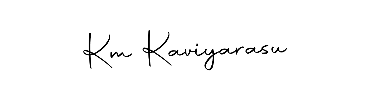 Design your own signature with our free online signature maker. With this signature software, you can create a handwritten (Autography-DOLnW) signature for name Km Kaviyarasu. Km Kaviyarasu signature style 10 images and pictures png