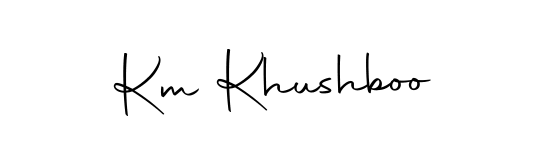 Also we have Km Khushboo name is the best signature style. Create professional handwritten signature collection using Autography-DOLnW autograph style. Km Khushboo signature style 10 images and pictures png