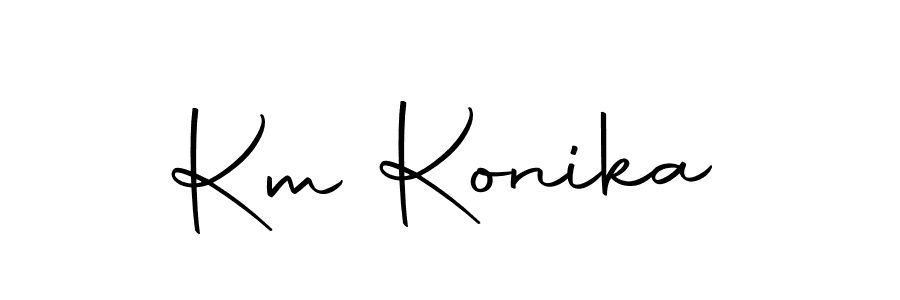 Use a signature maker to create a handwritten signature online. With this signature software, you can design (Autography-DOLnW) your own signature for name Km Konika. Km Konika signature style 10 images and pictures png