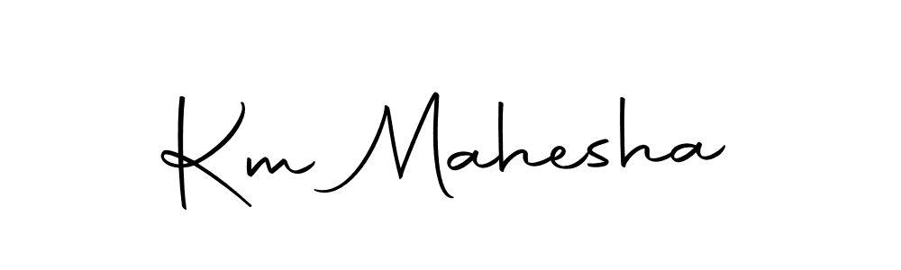 Make a beautiful signature design for name Km Mahesha. With this signature (Autography-DOLnW) style, you can create a handwritten signature for free. Km Mahesha signature style 10 images and pictures png