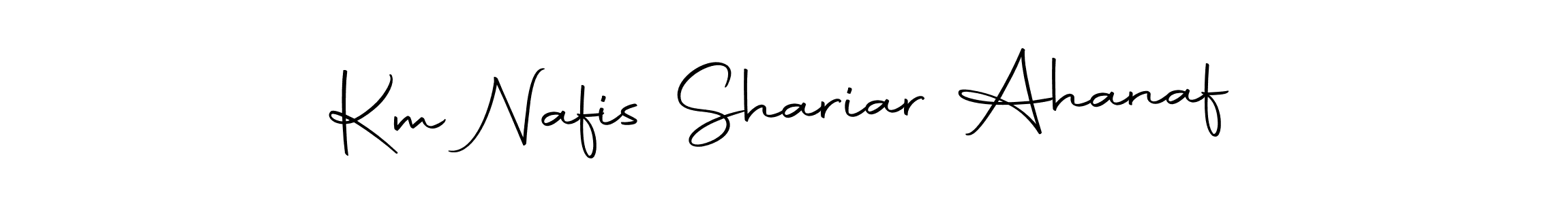 Design your own signature with our free online signature maker. With this signature software, you can create a handwritten (Autography-DOLnW) signature for name Km Nafis Shariar Ahanaf. Km Nafis Shariar Ahanaf signature style 10 images and pictures png