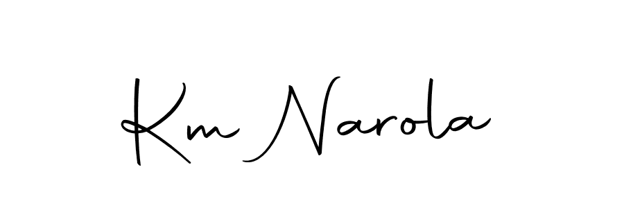Make a beautiful signature design for name Km Narola. With this signature (Autography-DOLnW) style, you can create a handwritten signature for free. Km Narola signature style 10 images and pictures png