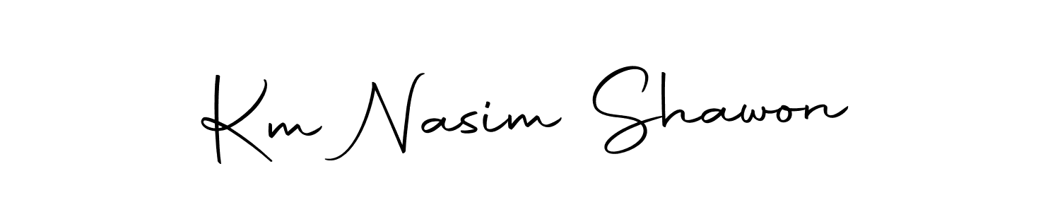 You can use this online signature creator to create a handwritten signature for the name Km Nasim Shawon. This is the best online autograph maker. Km Nasim Shawon signature style 10 images and pictures png