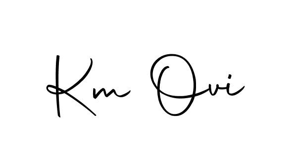 Create a beautiful signature design for name Km Ovi. With this signature (Autography-DOLnW) fonts, you can make a handwritten signature for free. Km Ovi signature style 10 images and pictures png