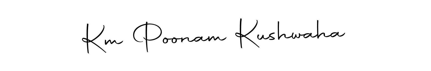 Create a beautiful signature design for name Km Poonam Kushwaha. With this signature (Autography-DOLnW) fonts, you can make a handwritten signature for free. Km Poonam Kushwaha signature style 10 images and pictures png