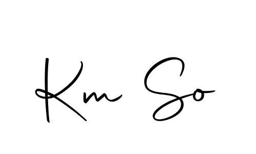 Make a beautiful signature design for name Km So. With this signature (Autography-DOLnW) style, you can create a handwritten signature for free. Km So signature style 10 images and pictures png