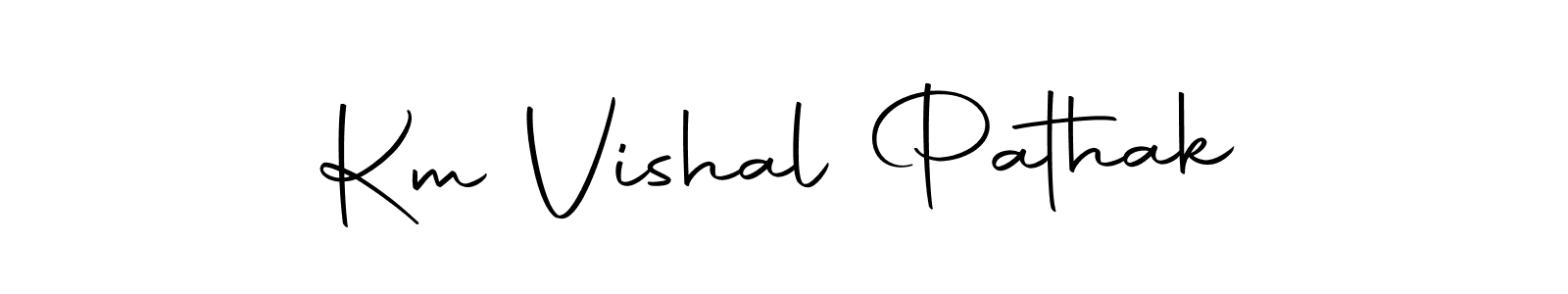 Make a beautiful signature design for name Km Vishal Pathak. With this signature (Autography-DOLnW) style, you can create a handwritten signature for free. Km Vishal Pathak signature style 10 images and pictures png