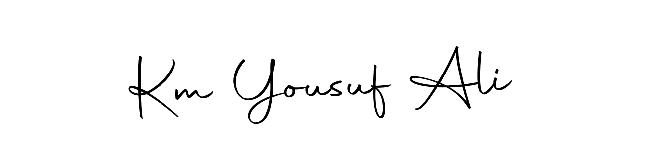 Make a short Km Yousuf Ali signature style. Manage your documents anywhere anytime using Autography-DOLnW. Create and add eSignatures, submit forms, share and send files easily. Km Yousuf Ali signature style 10 images and pictures png