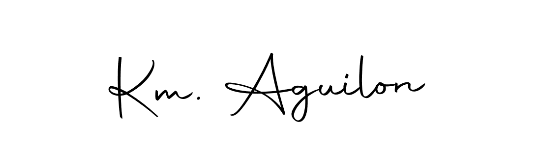 Make a short Km. Aguilon signature style. Manage your documents anywhere anytime using Autography-DOLnW. Create and add eSignatures, submit forms, share and send files easily. Km. Aguilon signature style 10 images and pictures png