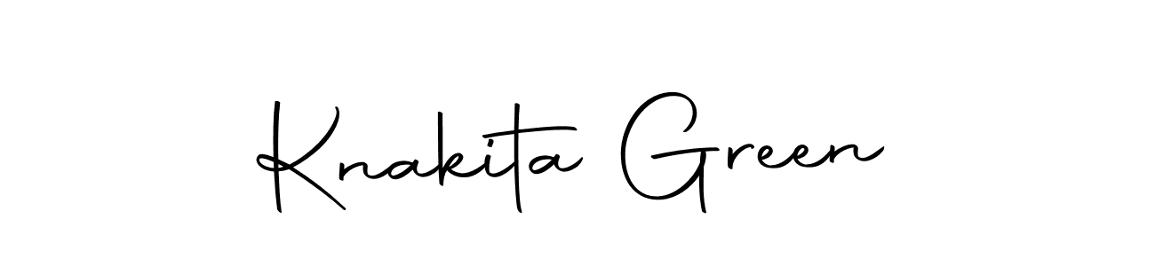 How to make Knakita Green name signature. Use Autography-DOLnW style for creating short signs online. This is the latest handwritten sign. Knakita Green signature style 10 images and pictures png