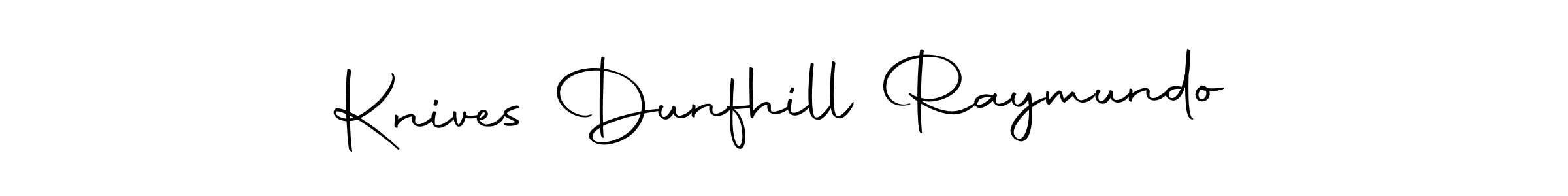 Create a beautiful signature design for name Knives Dunfhill Raymundo. With this signature (Autography-DOLnW) fonts, you can make a handwritten signature for free. Knives Dunfhill Raymundo signature style 10 images and pictures png