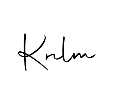 The best way (Autography-DOLnW) to make a short signature is to pick only two or three words in your name. The name Knlm include a total of six letters. For converting this name. Knlm signature style 10 images and pictures png