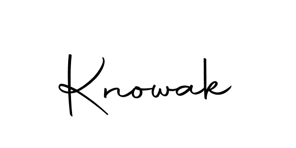 Create a beautiful signature design for name Knowak. With this signature (Autography-DOLnW) fonts, you can make a handwritten signature for free. Knowak signature style 10 images and pictures png