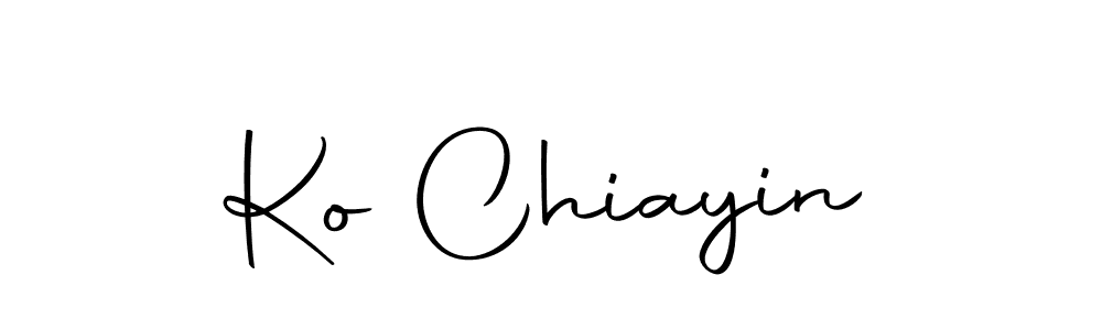 Make a beautiful signature design for name Ko Chiayin. Use this online signature maker to create a handwritten signature for free. Ko Chiayin signature style 10 images and pictures png