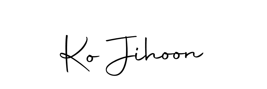 Design your own signature with our free online signature maker. With this signature software, you can create a handwritten (Autography-DOLnW) signature for name Ko Jihoon. Ko Jihoon signature style 10 images and pictures png