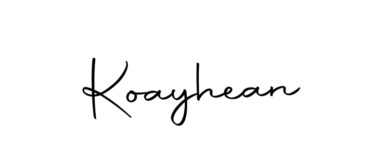 if you are searching for the best signature style for your name Koayhean. so please give up your signature search. here we have designed multiple signature styles  using Autography-DOLnW. Koayhean signature style 10 images and pictures png