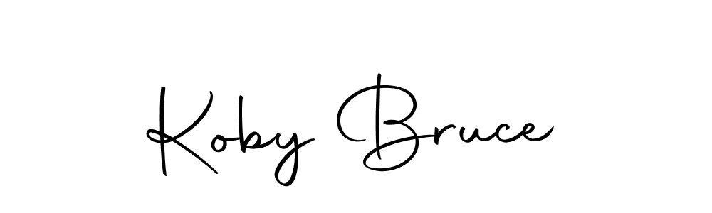 Design your own signature with our free online signature maker. With this signature software, you can create a handwritten (Autography-DOLnW) signature for name Koby Bruce. Koby Bruce signature style 10 images and pictures png