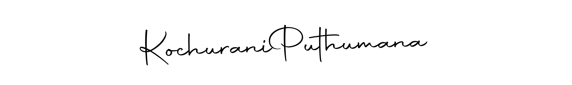 The best way (Autography-DOLnW) to make a short signature is to pick only two or three words in your name. The name Kochurani  Puthumana include a total of six letters. For converting this name. Kochurani  Puthumana signature style 10 images and pictures png