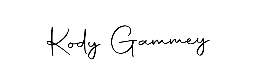 Design your own signature with our free online signature maker. With this signature software, you can create a handwritten (Autography-DOLnW) signature for name Kody Gammey. Kody Gammey signature style 10 images and pictures png