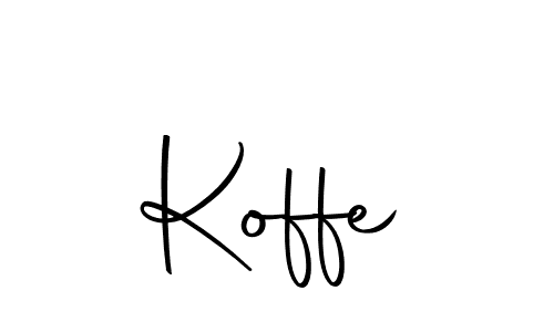 Design your own signature with our free online signature maker. With this signature software, you can create a handwritten (Autography-DOLnW) signature for name Koffe. Koffe signature style 10 images and pictures png