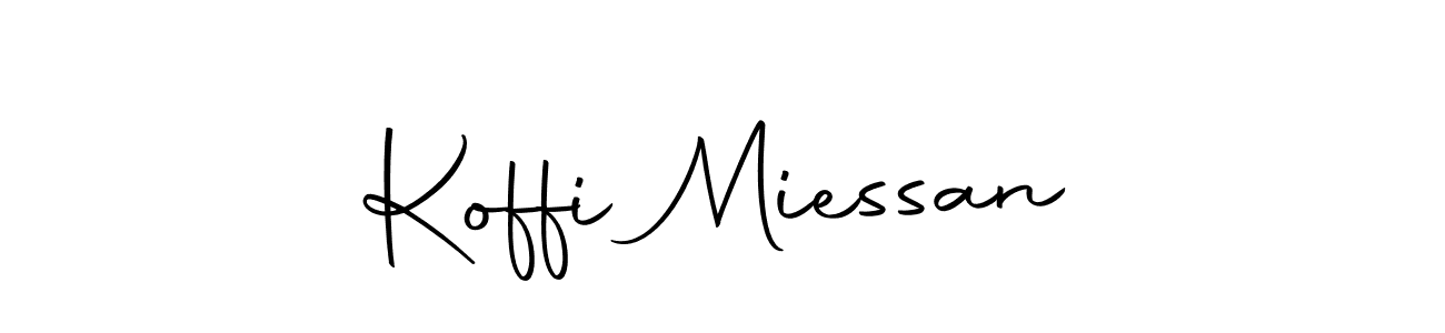 The best way (Autography-DOLnW) to make a short signature is to pick only two or three words in your name. The name Koffi Miessan include a total of six letters. For converting this name. Koffi Miessan signature style 10 images and pictures png