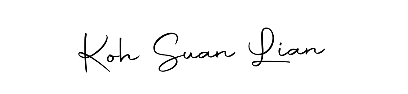 Koh Suan Lian stylish signature style. Best Handwritten Sign (Autography-DOLnW) for my name. Handwritten Signature Collection Ideas for my name Koh Suan Lian. Koh Suan Lian signature style 10 images and pictures png