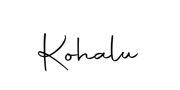 Design your own signature with our free online signature maker. With this signature software, you can create a handwritten (Autography-DOLnW) signature for name Kohalu. Kohalu signature style 10 images and pictures png