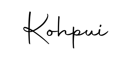 A stylish, flowing autograph style designed for name Kohpui using Autography-DOLnW typography. Perfect for digital creative projects. Kohpui signature style 10 images and pictures png