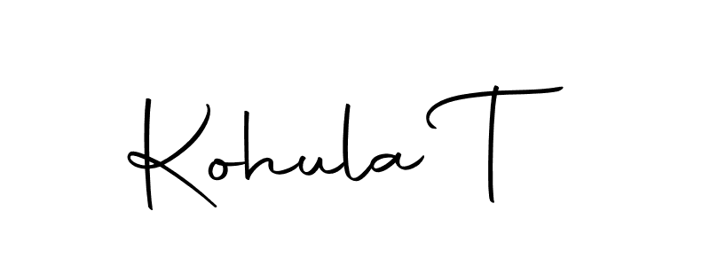 You should practise on your own different ways (Autography-DOLnW) to write your name (Kohula T) in signature. don't let someone else do it for you. Kohula T signature style 10 images and pictures png