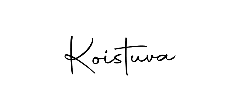 You should practise on your own different ways (Autography-DOLnW) to write your name (Koistuva) in signature. don't let someone else do it for you. Koistuva signature style 10 images and pictures png