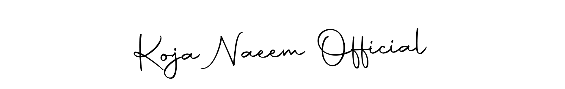 It looks lik you need a new signature style for name Koja Naeem Official. Design unique handwritten (Autography-DOLnW) signature with our free signature maker in just a few clicks. Koja Naeem Official signature style 10 images and pictures png