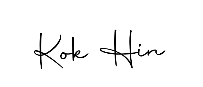 You should practise on your own different ways (Autography-DOLnW) to write your name (Kok Hin) in signature. don't let someone else do it for you. Kok Hin signature style 10 images and pictures png