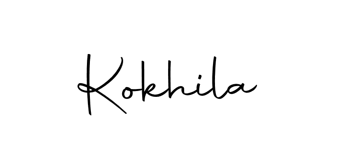 How to make Kokhila signature? Autography-DOLnW is a professional autograph style. Create handwritten signature for Kokhila name. Kokhila signature style 10 images and pictures png