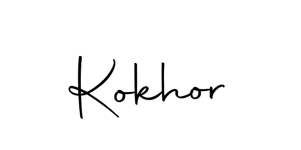 You should practise on your own different ways (Autography-DOLnW) to write your name (Kokhor) in signature. don't let someone else do it for you. Kokhor signature style 10 images and pictures png