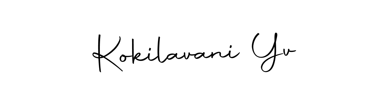 Create a beautiful signature design for name Kokilavani Yv. With this signature (Autography-DOLnW) fonts, you can make a handwritten signature for free. Kokilavani Yv signature style 10 images and pictures png