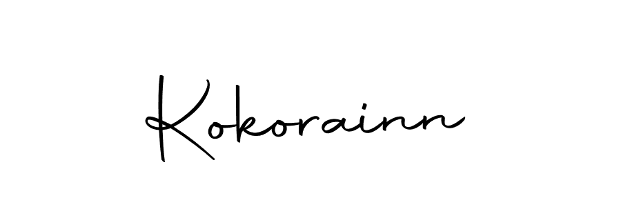 Design your own signature with our free online signature maker. With this signature software, you can create a handwritten (Autography-DOLnW) signature for name Kokorainn. Kokorainn signature style 10 images and pictures png