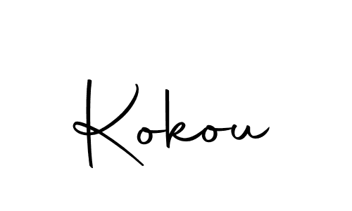 Make a beautiful signature design for name Kokou. With this signature (Autography-DOLnW) style, you can create a handwritten signature for free. Kokou signature style 10 images and pictures png