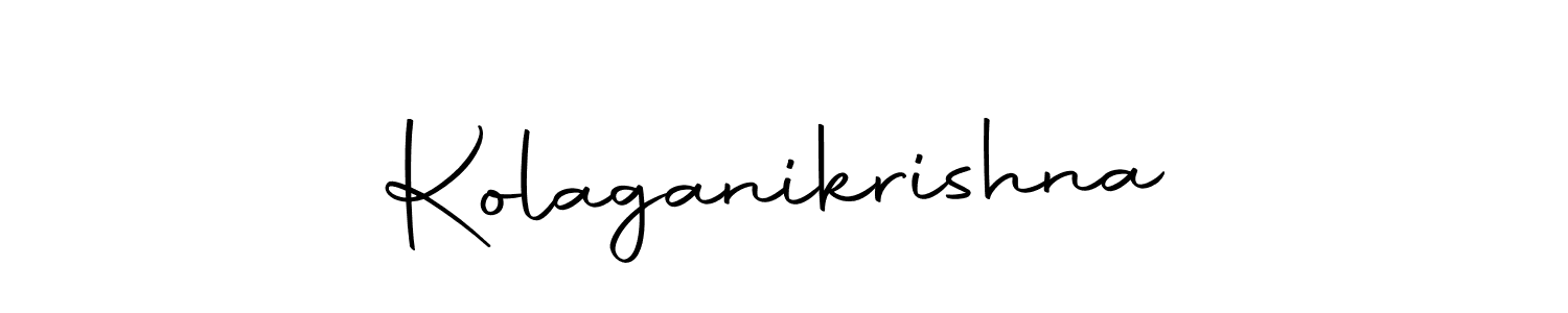 Design your own signature with our free online signature maker. With this signature software, you can create a handwritten (Autography-DOLnW) signature for name Kolaganikrishna. Kolaganikrishna signature style 10 images and pictures png