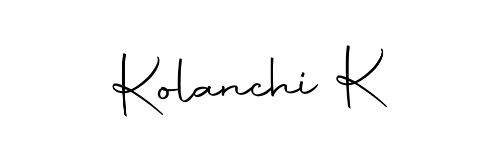 Make a short Kolanchi K signature style. Manage your documents anywhere anytime using Autography-DOLnW. Create and add eSignatures, submit forms, share and send files easily. Kolanchi K signature style 10 images and pictures png