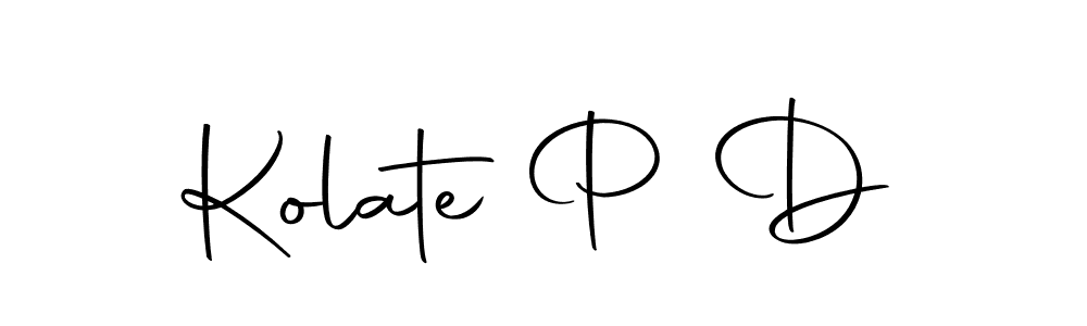 The best way (Autography-DOLnW) to make a short signature is to pick only two or three words in your name. The name Kolate P D include a total of six letters. For converting this name. Kolate P D signature style 10 images and pictures png