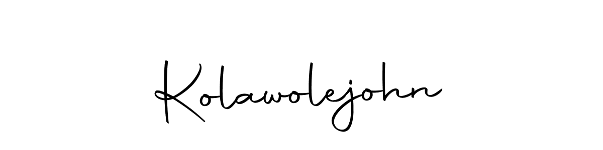 Use a signature maker to create a handwritten signature online. With this signature software, you can design (Autography-DOLnW) your own signature for name Kolawolejohn. Kolawolejohn signature style 10 images and pictures png