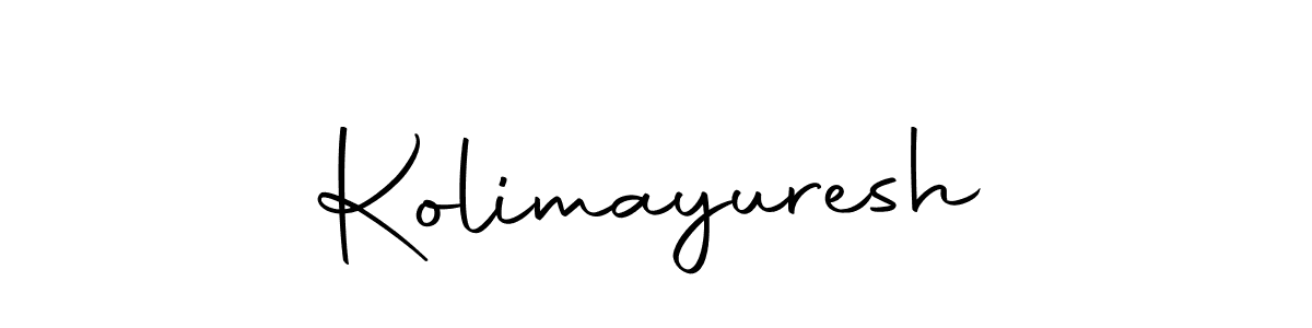 How to make Kolimayuresh name signature. Use Autography-DOLnW style for creating short signs online. This is the latest handwritten sign. Kolimayuresh signature style 10 images and pictures png
