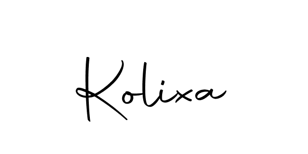 Use a signature maker to create a handwritten signature online. With this signature software, you can design (Autography-DOLnW) your own signature for name Kolixa. Kolixa signature style 10 images and pictures png