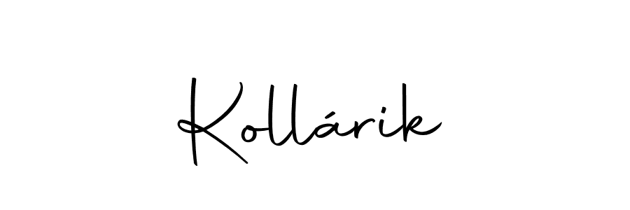 Design your own signature with our free online signature maker. With this signature software, you can create a handwritten (Autography-DOLnW) signature for name Kollárik. Kollárik signature style 10 images and pictures png