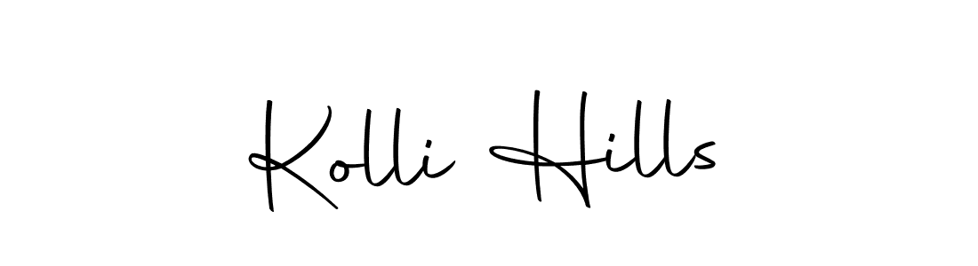 Use a signature maker to create a handwritten signature online. With this signature software, you can design (Autography-DOLnW) your own signature for name Kolli Hills. Kolli Hills signature style 10 images and pictures png