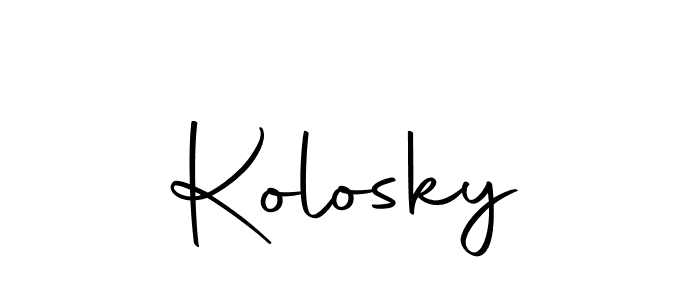 How to make Kolosky name signature. Use Autography-DOLnW style for creating short signs online. This is the latest handwritten sign. Kolosky signature style 10 images and pictures png