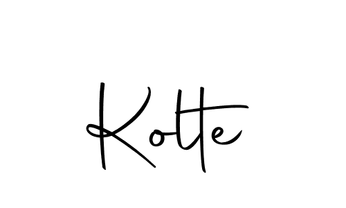 Design your own signature with our free online signature maker. With this signature software, you can create a handwritten (Autography-DOLnW) signature for name Kolte. Kolte signature style 10 images and pictures png