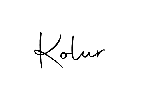 You should practise on your own different ways (Autography-DOLnW) to write your name (Kolur) in signature. don't let someone else do it for you. Kolur signature style 10 images and pictures png